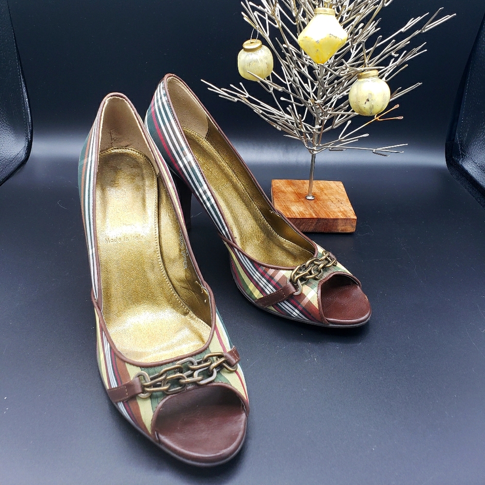 J Crew plaid heels